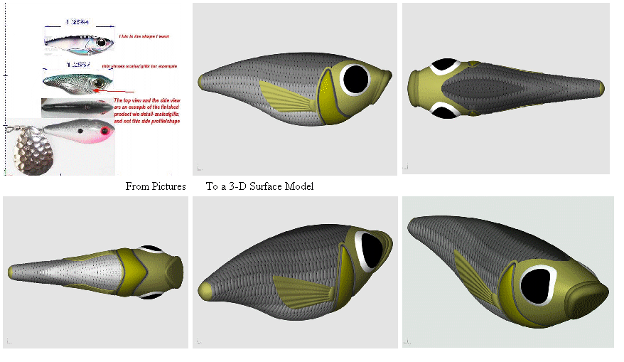Custom Fishing Tackle: From Pictures To a 3-D Surface Model